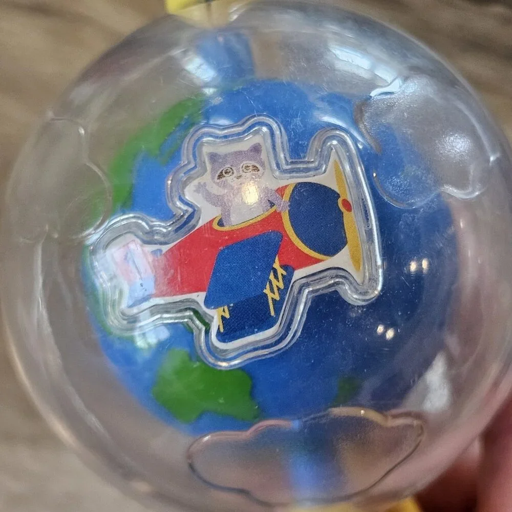 Baby Einstein Earth Rotating Rattle  Spins Rare Hard‎ To Find Flying Airplanes